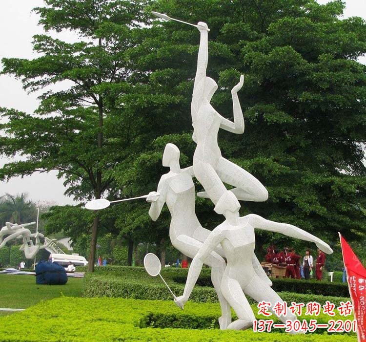 黑龙江精美绝伦的不锈钢羽毛球雕塑
