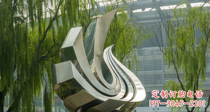 黑龙江不锈钢抽象凤凰公园雕塑
