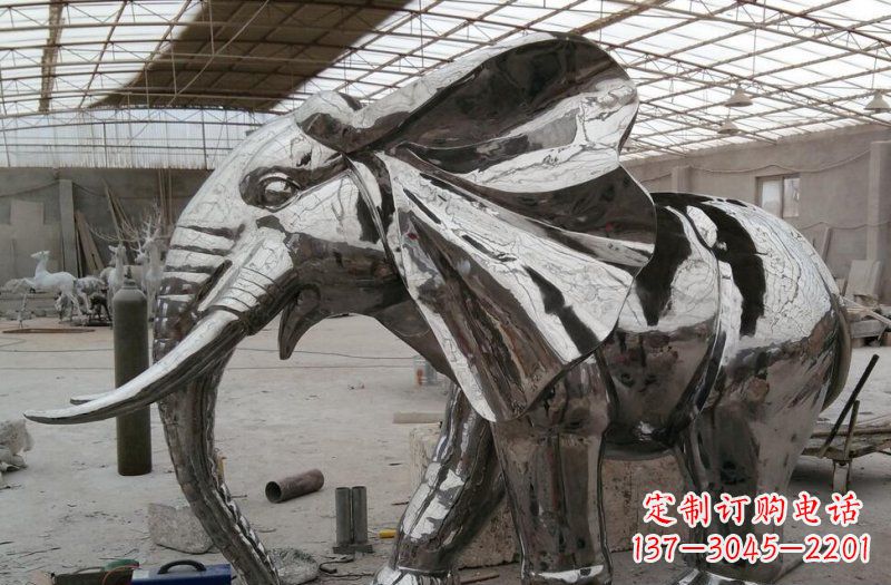黑龙江不锈钢大象广场动物雕塑