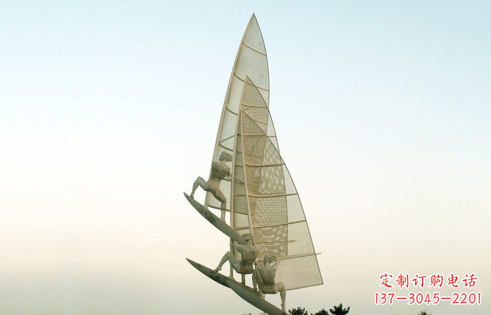 黑龙江精美的不锈钢帆船雕塑