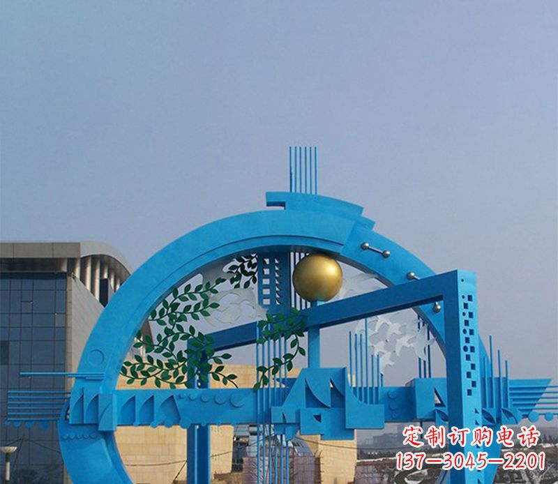 黑龙江不锈钢拱桥剪纸雕塑