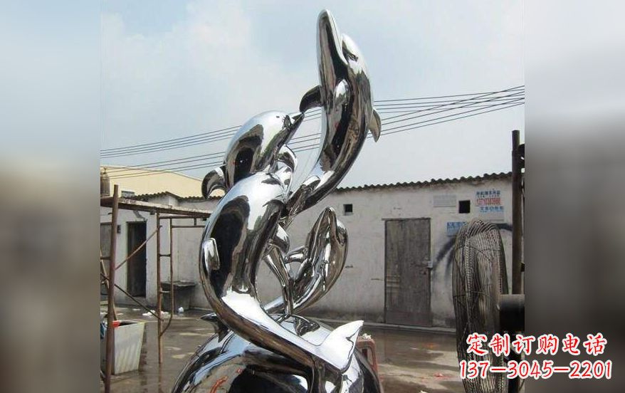 黑龙江海豚之美——不锈钢海豚雕塑