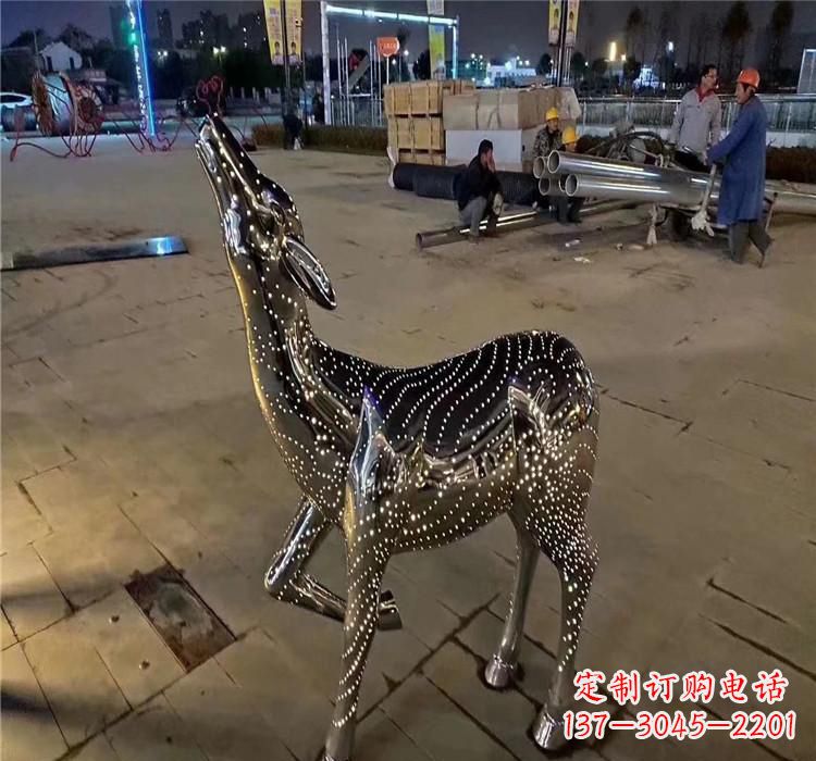 黑龙江时尚优雅的不锈钢小鹿雕塑
