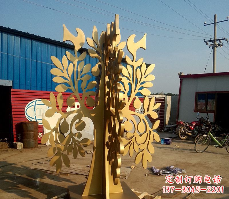 黑龙江不锈钢树叶园林景观雕塑——美妙绝伦的艺术之作