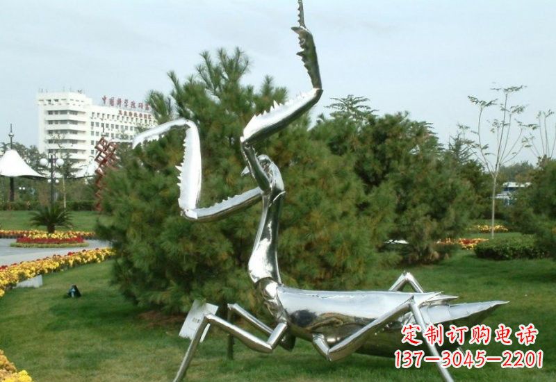 黑龙江不锈钢螳螂雕塑艺术的精美结晶