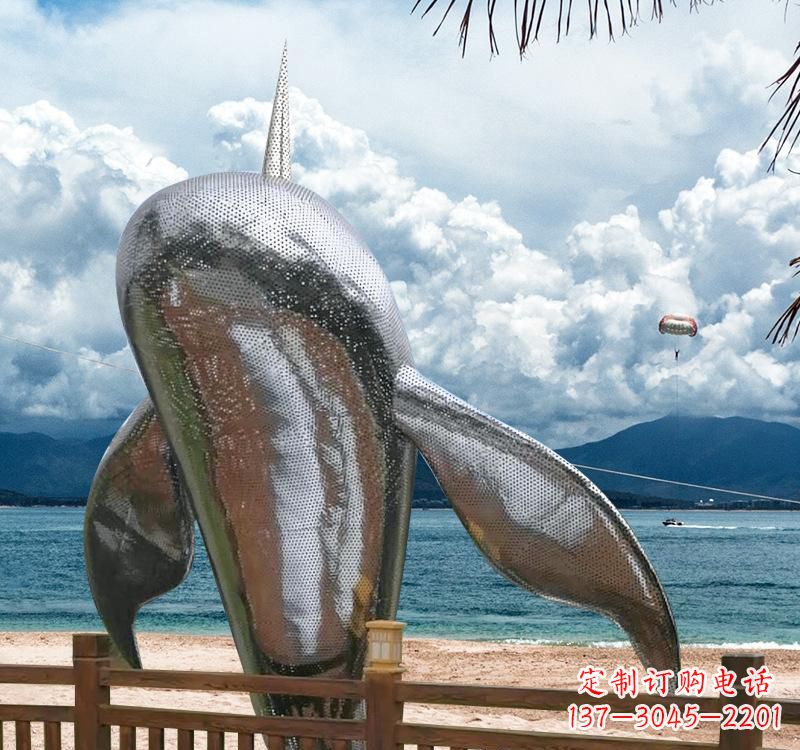 黑龙江不锈钢鲸鱼雕塑精美绝伦