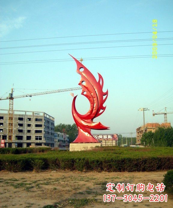 黑龙江城市不锈钢凤凰雕塑