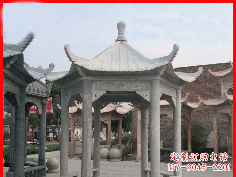 黑龙江大理石凉亭石雕