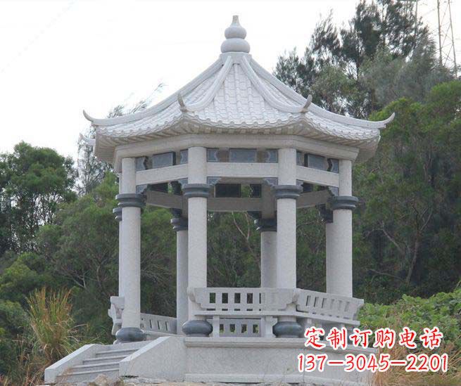 黑龙江大理石六角石雕凉亭营造舒适环境的完美体现