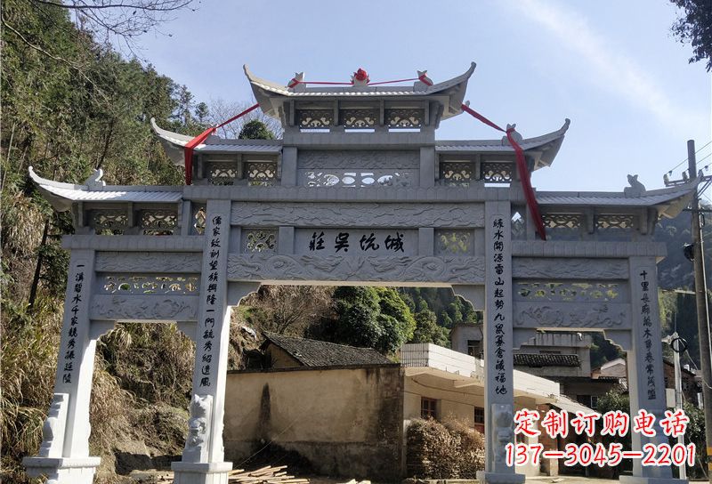 黑龙江大理石牌坊雕塑尊贵雕塑，永久保存