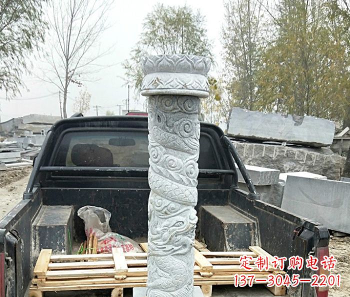 黑龙江大理石龙柱雕塑
