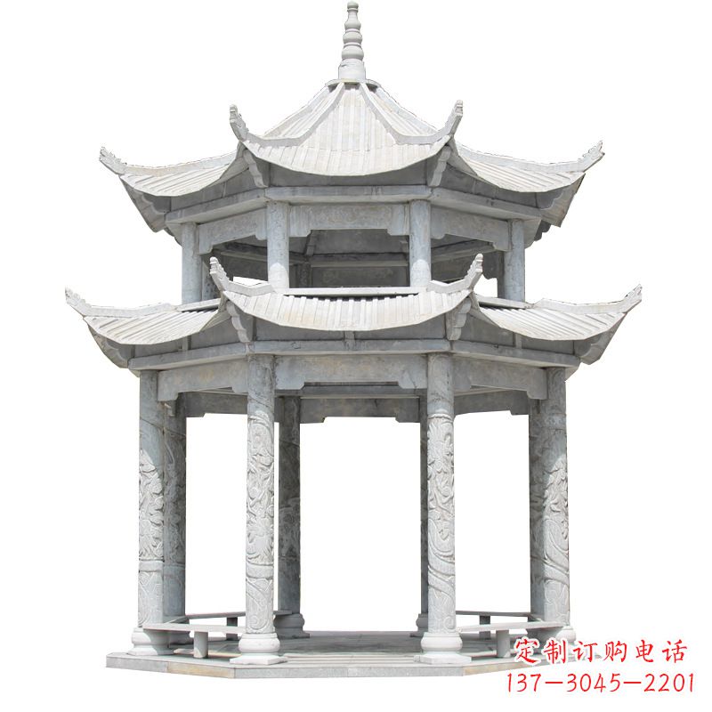 黑龙江大理石古建凉亭雕塑