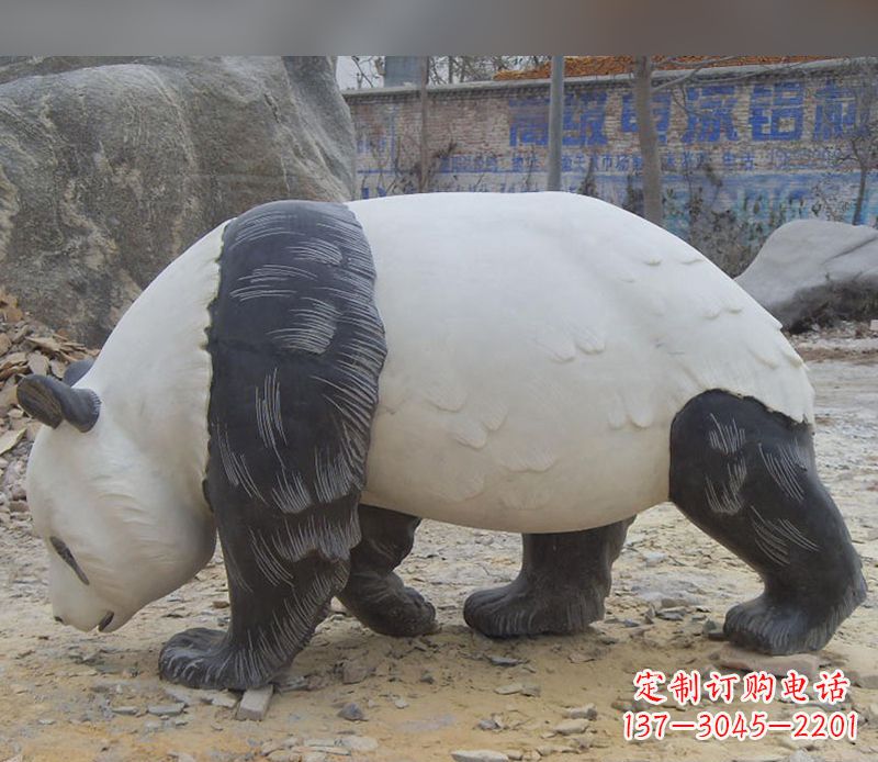 黑龙江特色熊猫石雕定制