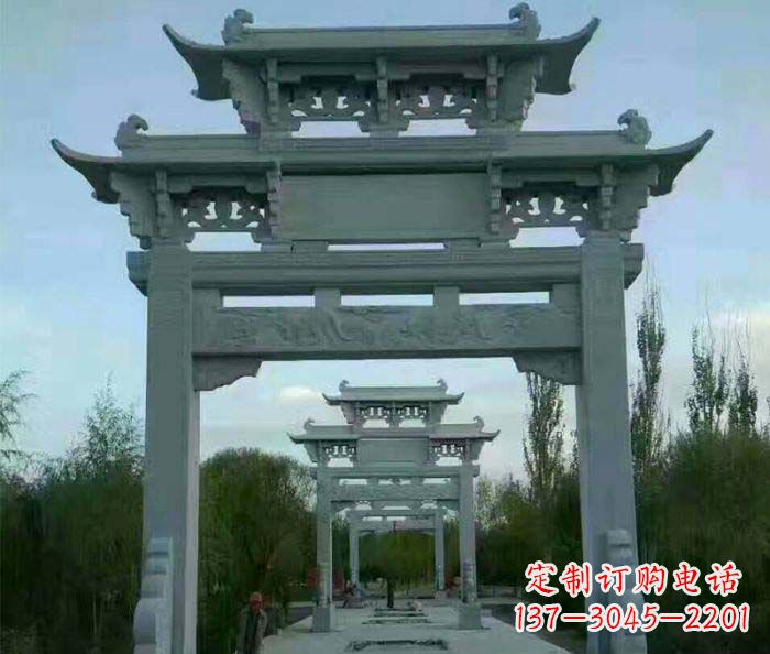 黑龙江牌坊雕塑精美大理石雕塑艺术