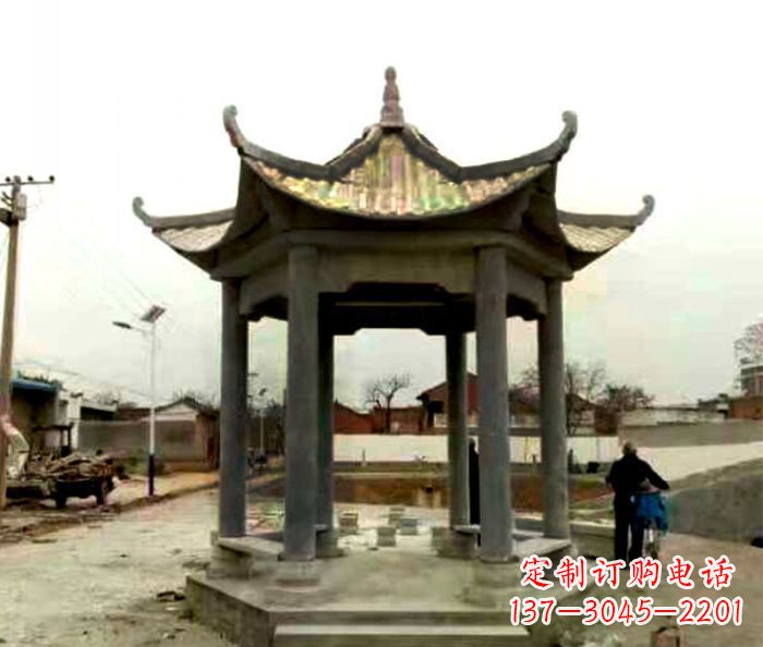 黑龙江仿古凉亭石雕限量版