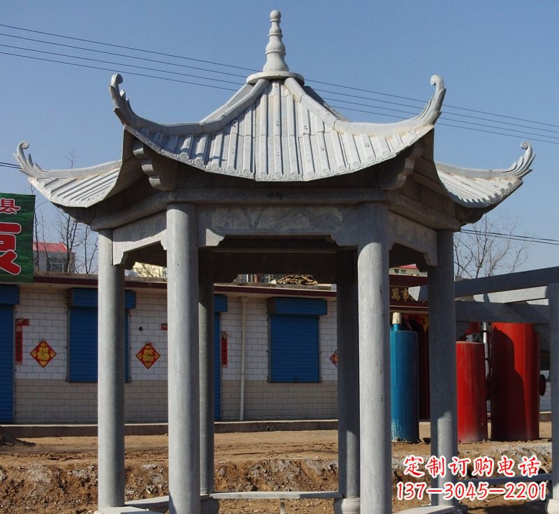 黑龙江精美仿古石雕凉亭