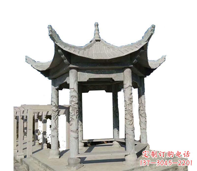 黑龙江传统风格凉亭石雕