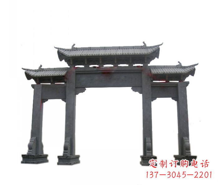 黑龙江精美仿古牌坊石雕