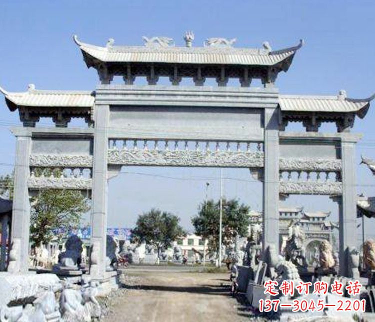 黑龙江仿古牌坊石雕精美定制