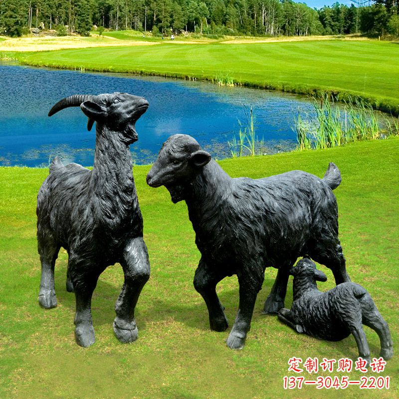 黑龙江 雕刻经典,匠心独具,黑山羊雕塑