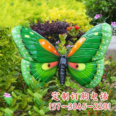 黑龙江精致魅力的绿色蝴蝶雕塑
