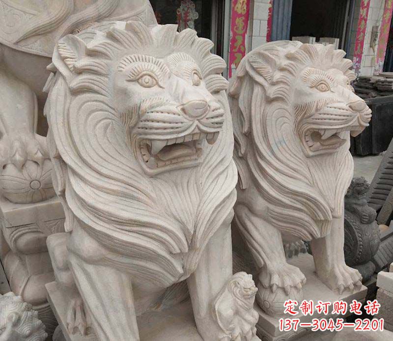 黑龙江西洋狮石雕动物雕塑