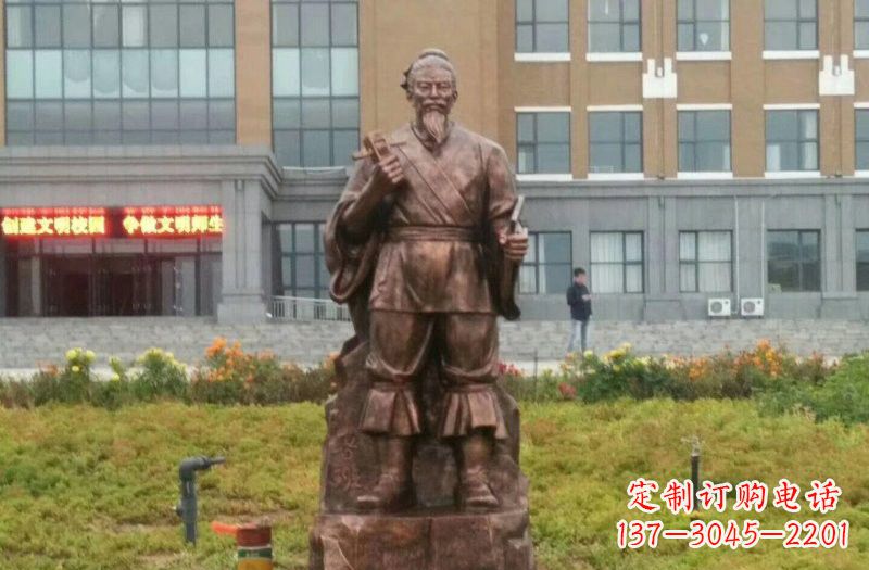 黑龙江传承古代名人铜雕——鲁班雕像