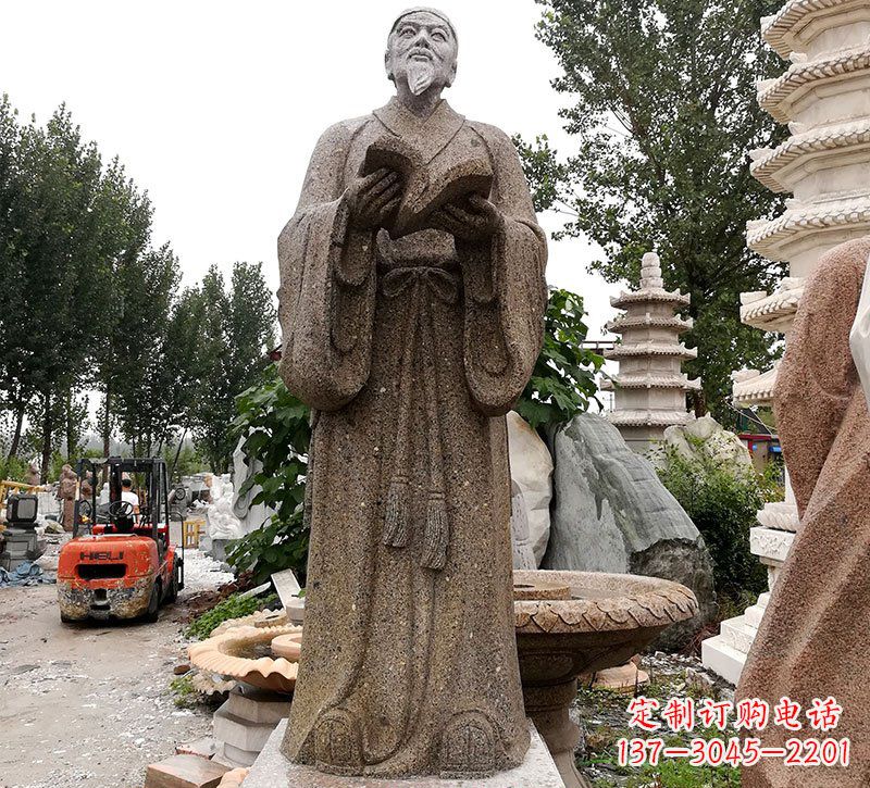 黑龙江古代名医李时珍石雕