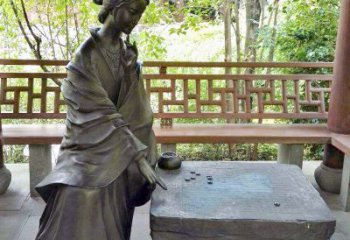 黑龙江艺术精灵西施下棋情景雕塑