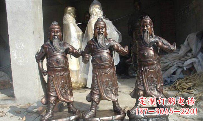 黑龙江关公古代人物铜雕 (2)