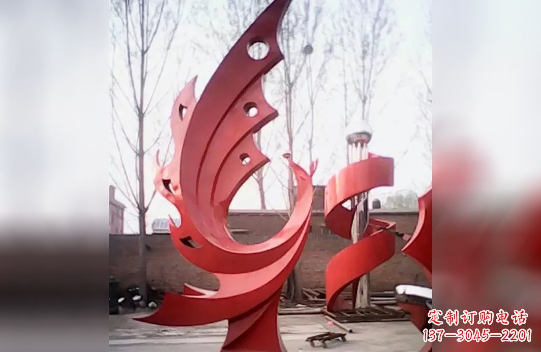 黑龙江广场不锈钢抽象凤凰雕塑