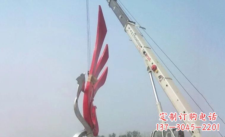 黑龙江广场不锈钢抽象凤凰雕塑_2 (2)