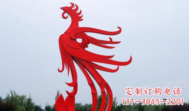黑龙江中领雕塑制作的精美不锈钢凤凰雕塑