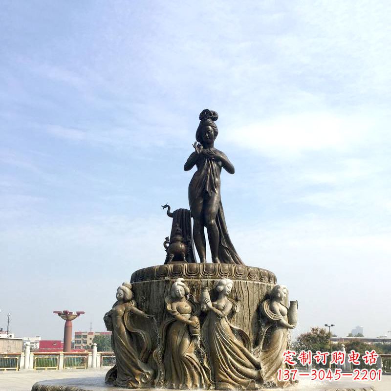 黑龙江贵妃出浴景观雕塑-城市园林历史人物中国古代四大美女大象