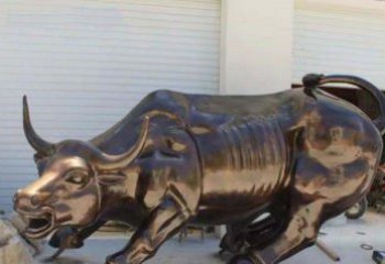 黑龙江广场华尔街铜牛动物铜雕-优质的动物铜雕定制