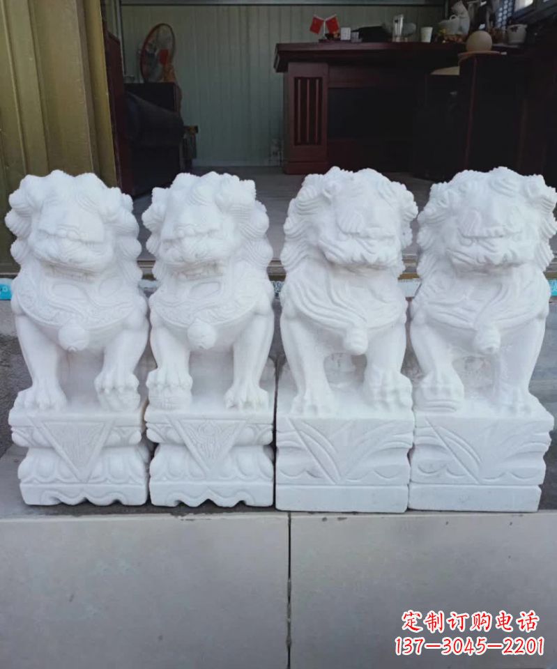 黑龙江汉白玉狮子雕塑1