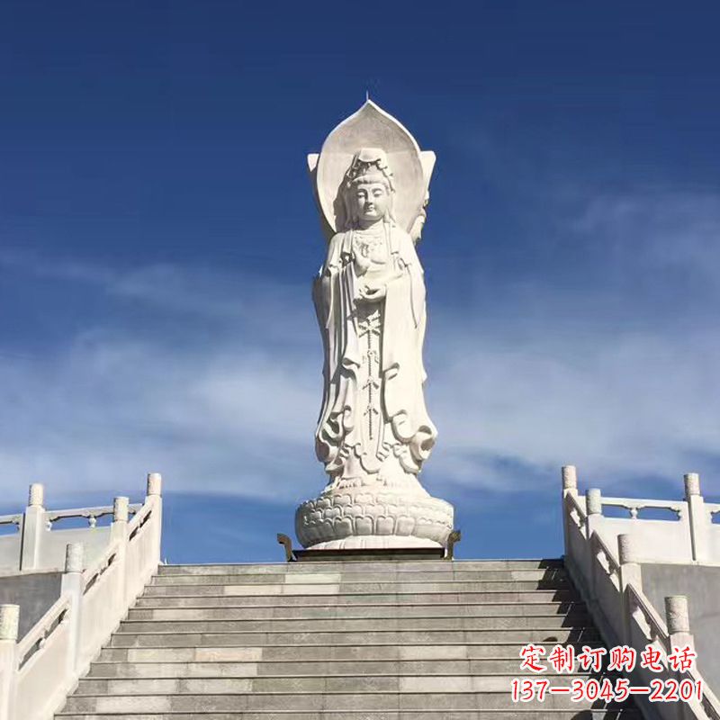 黑龙江专业定制三面观音石雕景观雕塑