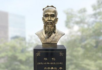 黑龙江精美纯铜雕塑——华佗头像雕塑