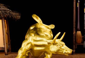 黑龙江鎏金华尔街铜牛生肖动物雕塑
