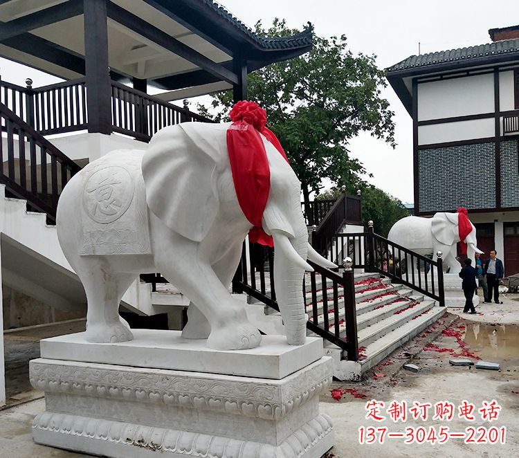 黑龙江迎接观音祝福的精美大象观音栏杆