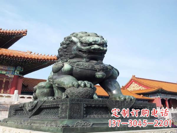 黑龙江寺庙青铜狮子