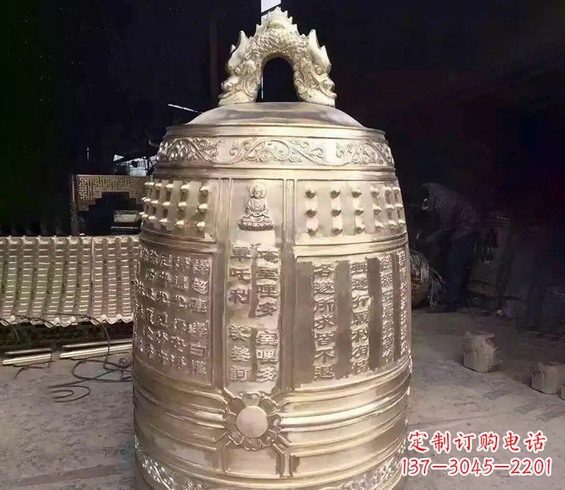 黑龙江寺庙铜钟雕塑 (3)