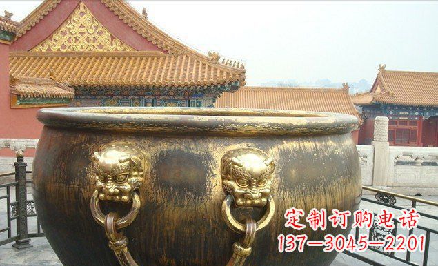 黑龙江铜雕水缸寺庙景观雕塑 (2)