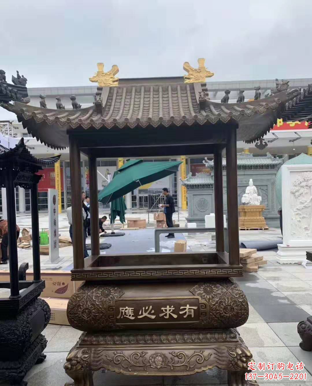 黑龙江香炉铜雕户外摆件寺庙景观雕塑