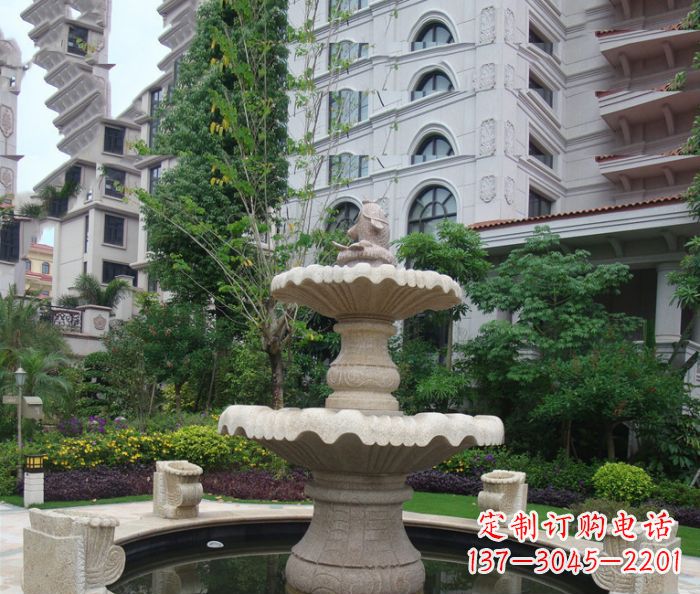 黑龙江小区景观大理石鲤鱼喷泉石雕