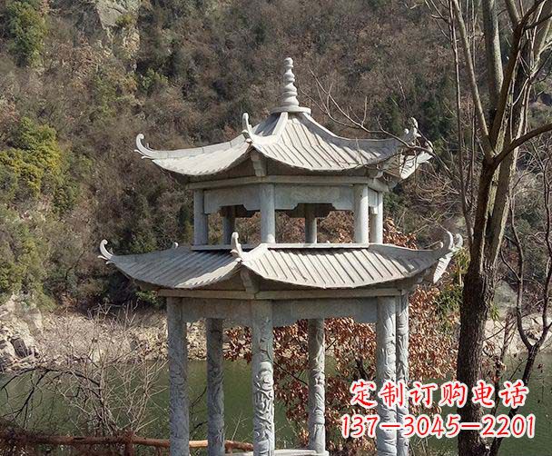 黑龙江园林仿古双层石雕凉亭