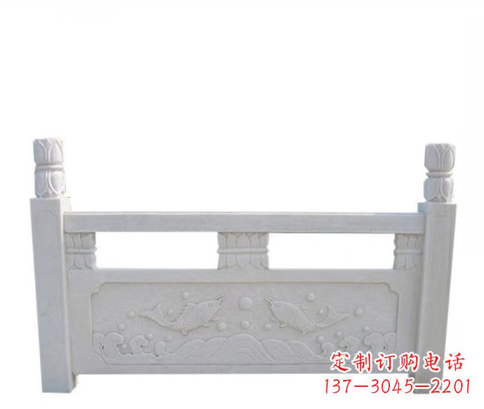 黑龙江园林汉白玉石浮雕栏板