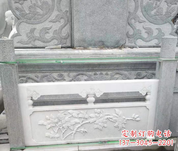 黑龙江园林汉白玉石浮雕栏板 (3)