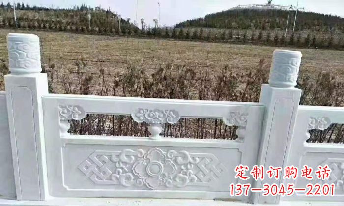 黑龙江园林汉白玉石浮雕栏板 (4)