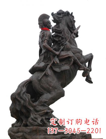 黑龙江战士与马 铸铜雕塑